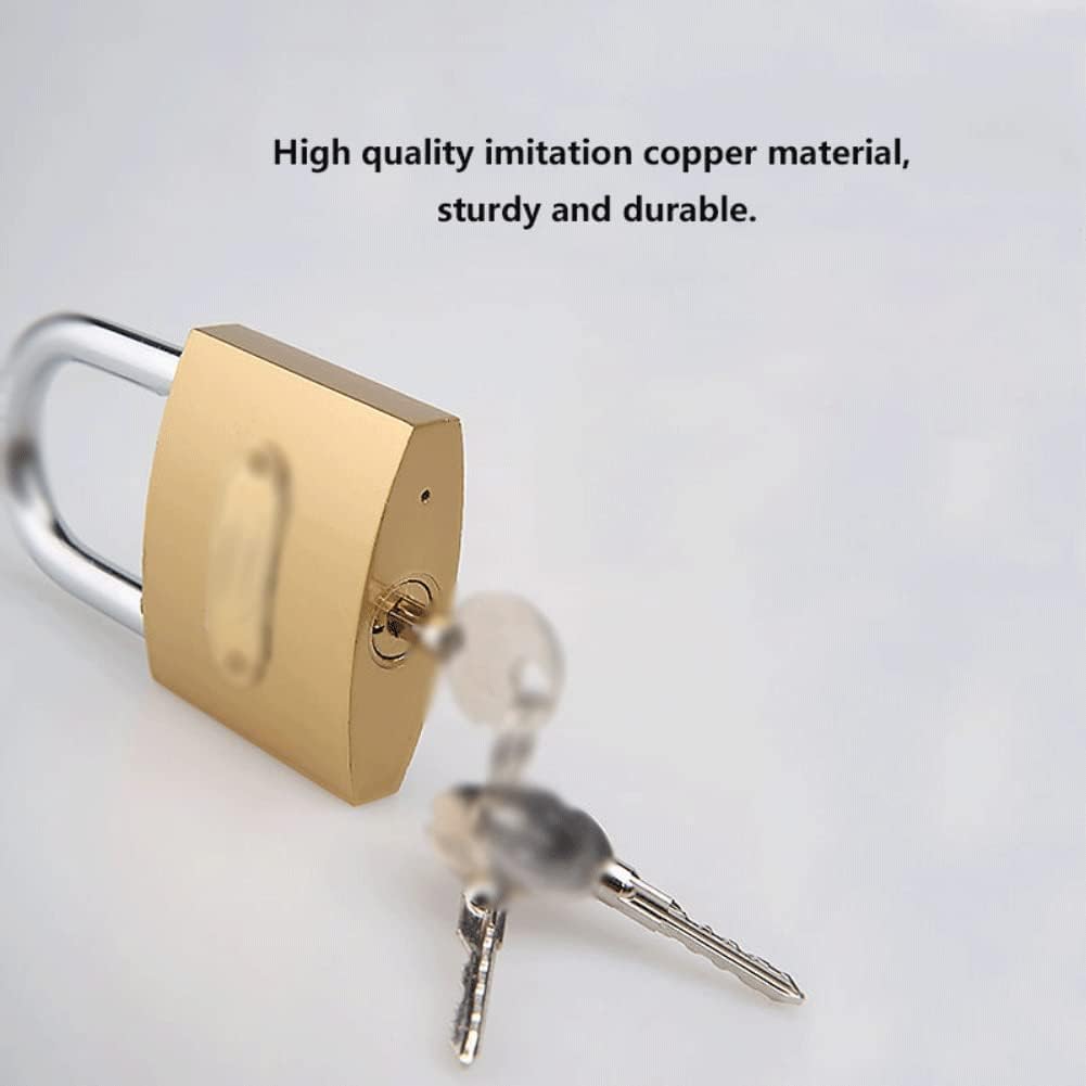 Bulk Locks Padlock with 3 Keys Durable Padlock Home Keys Lock Suitable for Cabinet Drawer Dormitory Door Outdoor Padlock
