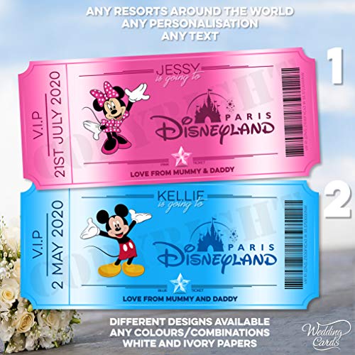 Wedding Cards Tarjetas de Boda Personalizadas para Regalo de Viaje Sorpresa