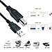 PwrON 6ft USB Cable Data PC Cord for Plustek OpticFilm 8200 8200i Ai SE Photo Slide & Film Scanner