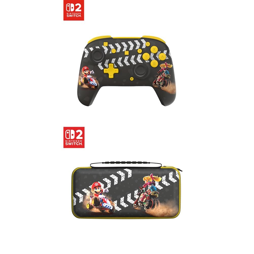 Bundle of Turtle Beach Rematch Wireless Controller Mario Kart World Nintendo Switch 2 + Turtle Beach PlayTrek Hard Shell Case Mario Kart World Nintendo Switch 2