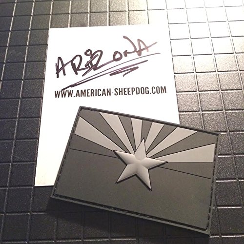 American Sheepdog Arizona State Flag PVC Patch - Ghost Edition