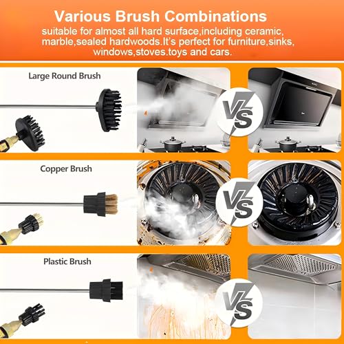 QUICTIGRY Steam Cleaner, 2500W High Pressure Handheld Steam Cleaner for Home, Portable Steamer for Cleaning, High Heat Steamer for Car, Upholstery, Kitchen, Bathroom by QUICTIGRY - Image 3