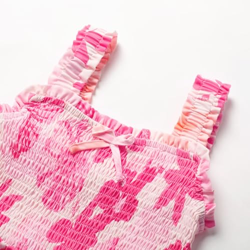 GRACE KARIN Girls Floral Maxi Dress Square Neck Wide Straps Smocked Summer Spring Flowy Dress 5-14Y2