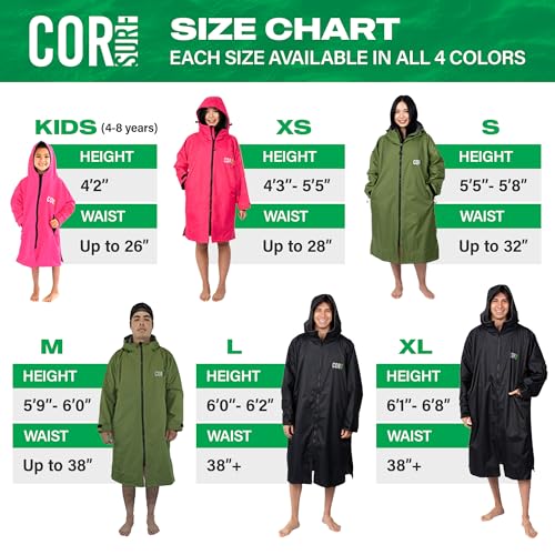 COR Surf Swim Parka for Youth and Adults | Heavy-Duty Weatherproof Swimming Jacket with Size Options for Men, Women and Kids2