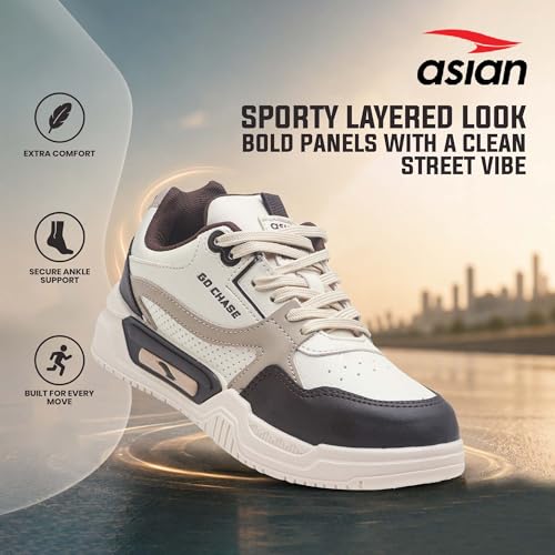 Image of ASIAN Shadow-02 Sneakers for Men | Cushioned Insole, Anti-Slip Outsole & Premium Stylish Design | Trendy Casual Sneakers for Gym