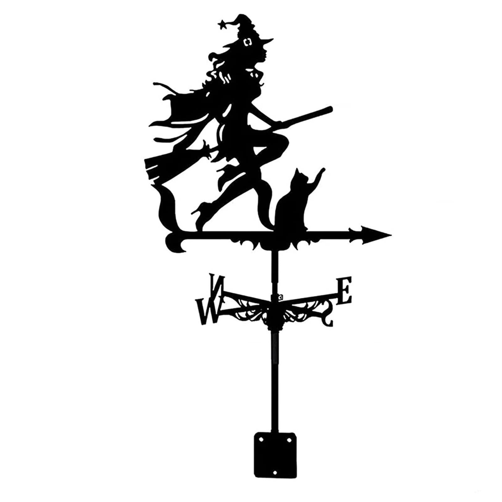 TAXXII Weathervane Metal Weather Vanes Wind Direction Indicator For Garden Decor Roof Outdoor, Vane Courtyard Farm Scene Decoration-black