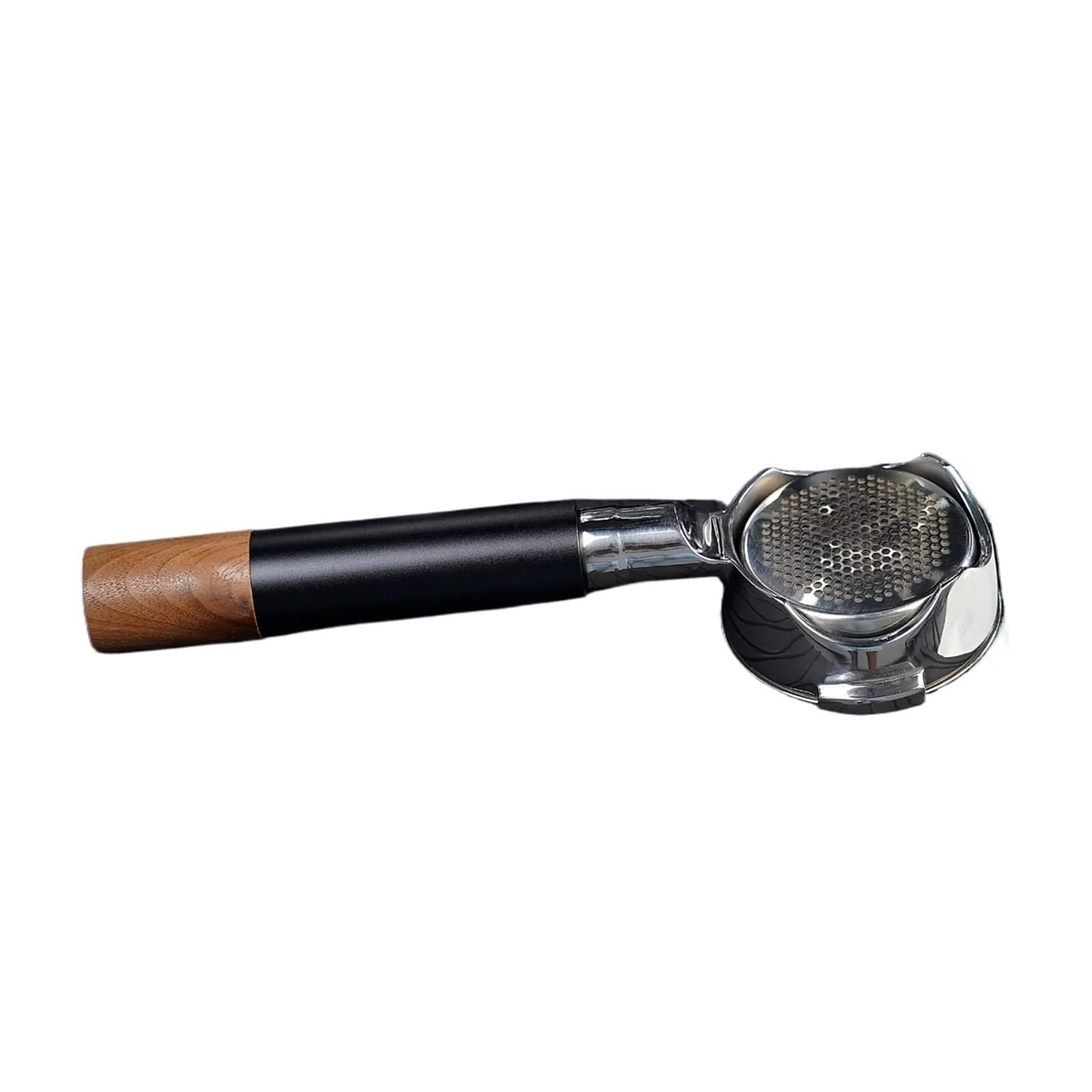 Mango For Máquina De Café, Compatible Con IKAPE, Portafiltro Sin Fondo Calado, Mango De Café Expreso De Nogal, 54/58mm(58mm E61 Black)