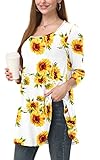 EASY MATCH TOPS FÜR FRAUEN: Einfache Basic-Leggings-Tunika-Tops für Frauen, erhältlich in kräftigen Farben, Blumenbluse/Batik-Shirts/Paisley-Tops für Frauen/Boho-Tops für Frauen. Es ist einfach, eine perfekte Farbe zu finden, die zu Ihrer Jeans/Leggings passt. Wunderschöne Blumenblusen für Damen.