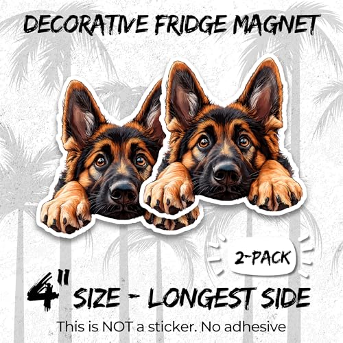 Imán Decorativo Perro Pastor Alemán 4 Pulgadas Pack 2 miniatura 2