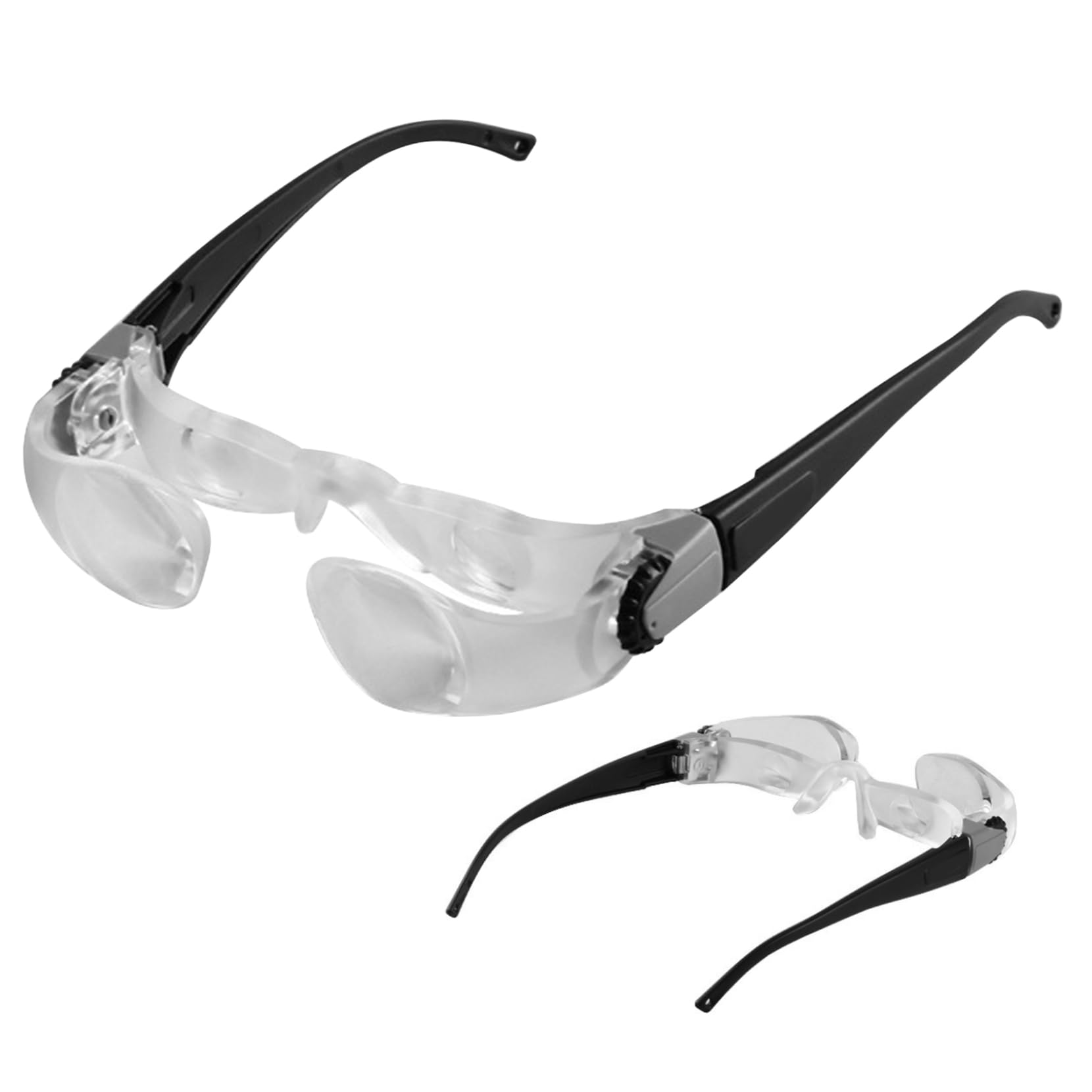 Magnifying Glasses Adjustable 4X Magnifying Eyewear Anti-Glare Wearable Magnifier Glasses Great for Myopia Seniors Watching TV for Low Vision Reading Fishing Eyewear Reading Glasses Wearable
