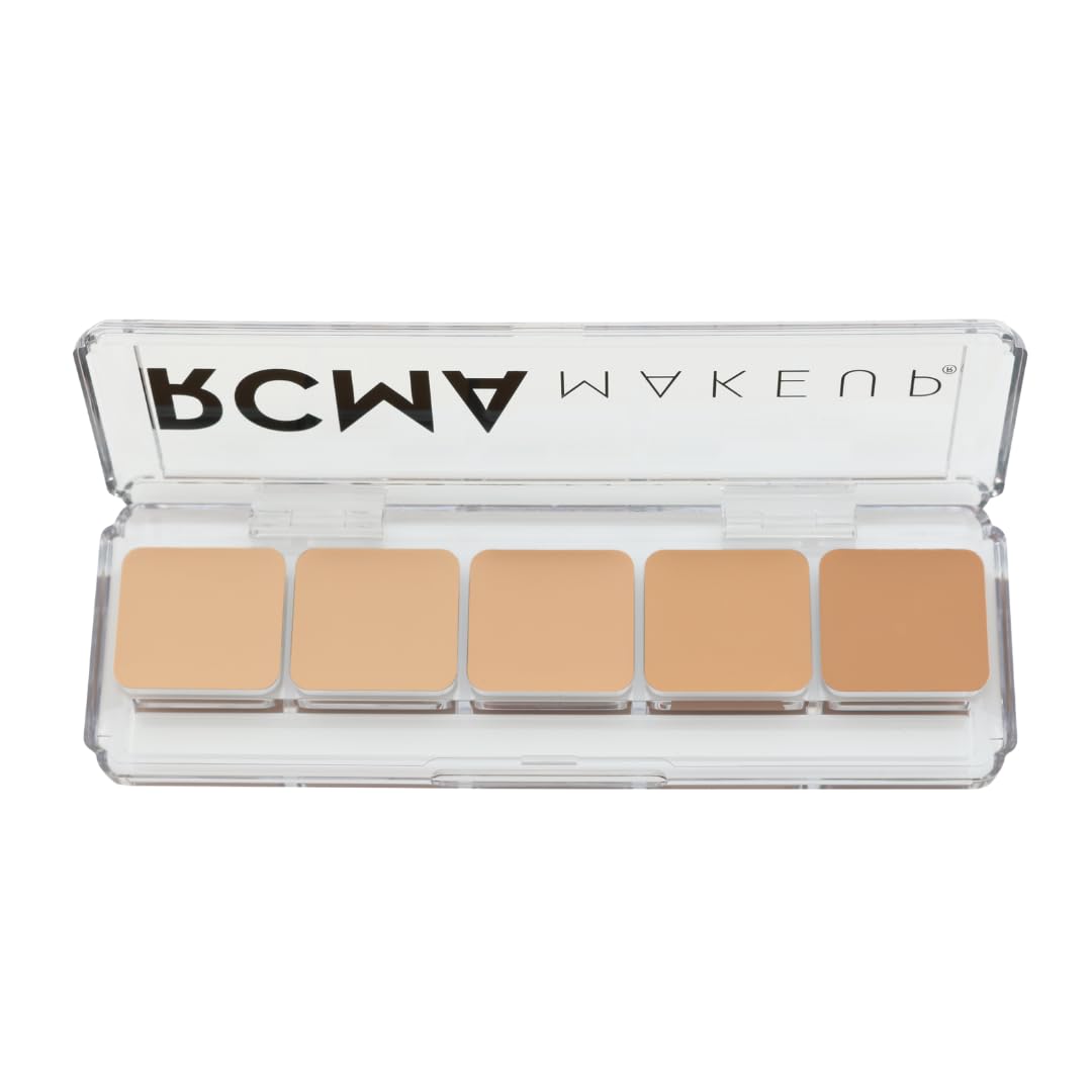 RCMA Makeup 5 Part Series Favorites Palette – KO – Highly Pigmented Cream Foundation Shades for Light to Medium Tones – Customizable Base – Vegan & Cruelty-Free (0.35 oz)