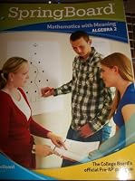 Spring Board Mathematics with Meaning Algebra 2 (Algebra 2) 0874478693 Book Cover