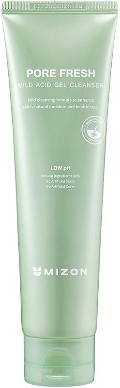 MIZON Gel de Limpeza Facial Pore Fresh Mild Acid, Fórmula em Gel Refrescante, 5,07 fl oz