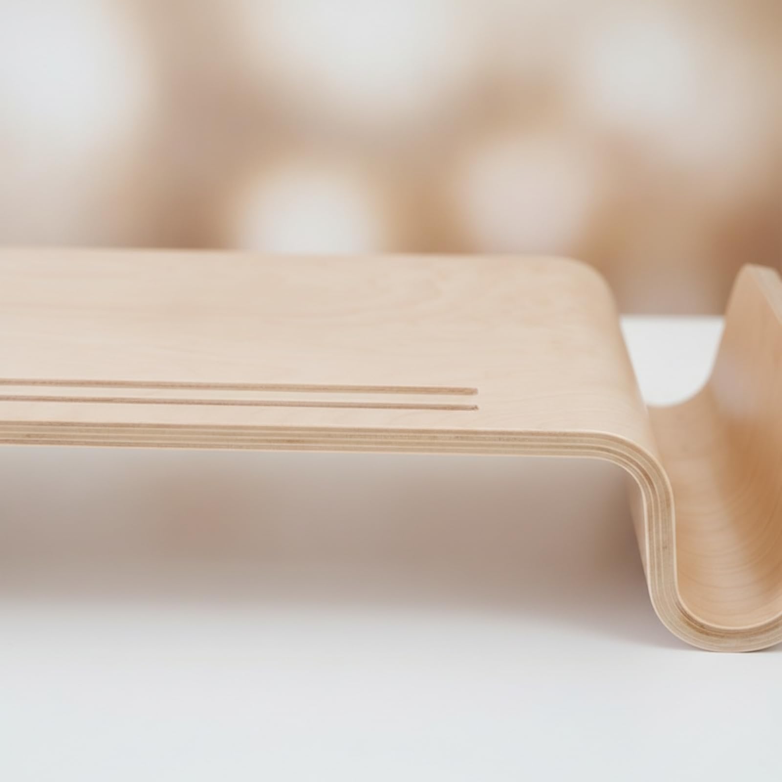 Supporto da Scrivania in Legno Ampio Rialzo Portante per Professionisti, Studenti, Ufficio , Bambù