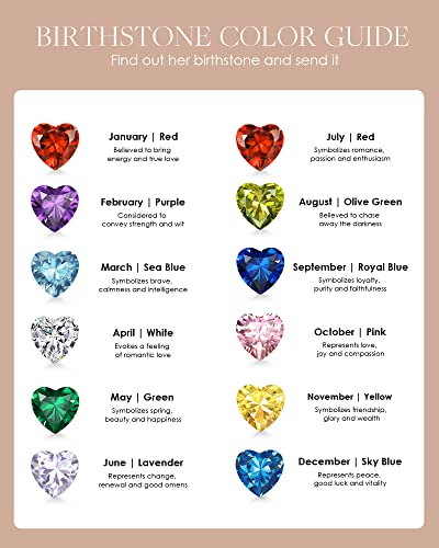 Etevon Infinity Love Heart Birthstone Bracelet For Women Girls 925 Sterling Silver Rose Gold Plated Dainty Charm Bracelets Mother's Day Birthday Jewelry Gifts For Her Girlfriend Sister Wife Mom #TOP6