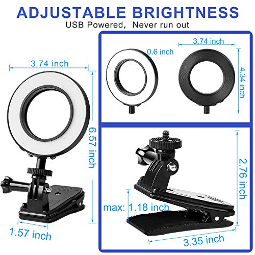 Video Conference Lighting Kit, HALSHI Light for Video Conferencing, Ring Light with Clip, Lighting for Video Conferencing,Remote Working,Zoom Calls,Self Broadcasting,Live Streaming - Thumbnail 2