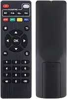 Controle Remoto Universal para TV Box 4K, Smart TV, com Teclado Num�rico e Bot�es de Navega��o, Preto