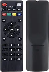 Controle Remoto Universal para TV Box 4K, Smart TV, com Teclado Num�rico e Bot�es de Navega��o, Preto