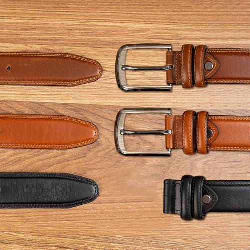 Kenon Personalized Leather Belt Men Gifts, Black Brown Belts Gift for Husband Boyfriend Son, Christmas Birthday Gift3