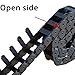 39.3 inch Cable Drag Chain Carrier R28 18x37mm (Inn H x W) Plastic Black Open Type for CNC Router Mill and 3D Printer, with Extra Ends,Screwdriver,Screws