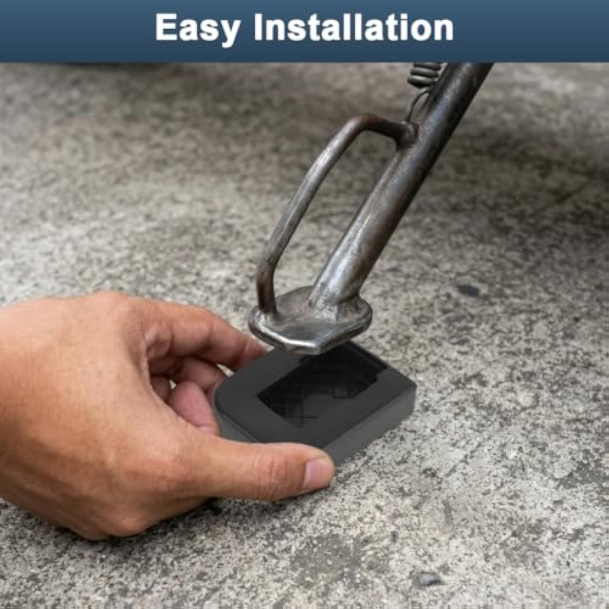 2Pcs Bike Side Stand Rubber Pad, Grooved Anti-Slip Design