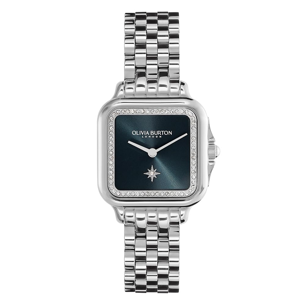 Olivia Burton 24000083 Soft Square Blue Dial / Stainless Watch