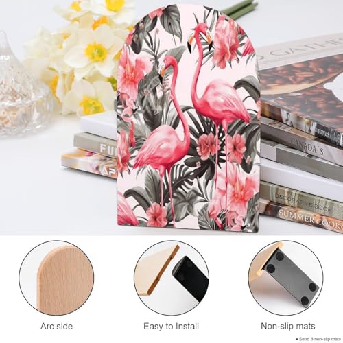 Sujetalibros antideslizante floral para evitar la caída de libros en la estantería 5