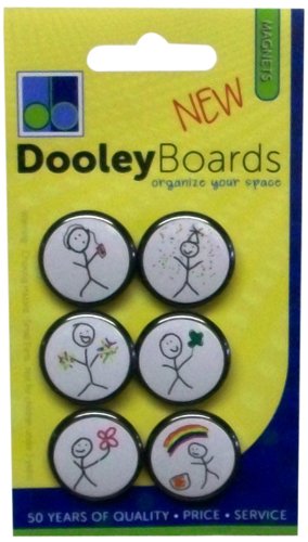 Dooley Stick Figure Magnets, 1-Inch, Pack of 6 (DRMSF)