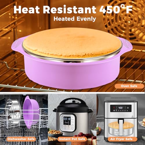 304 Stainless Steel Springform Pan 9 Inch Nonstick, Leakproof Cheesecake Pan with Removable Bottom, 9 Spring Form Pans for Cheesecake with Protector, 9 Inch Springform Cake Pans with 50Pcs Parchment - Thumbnail 5