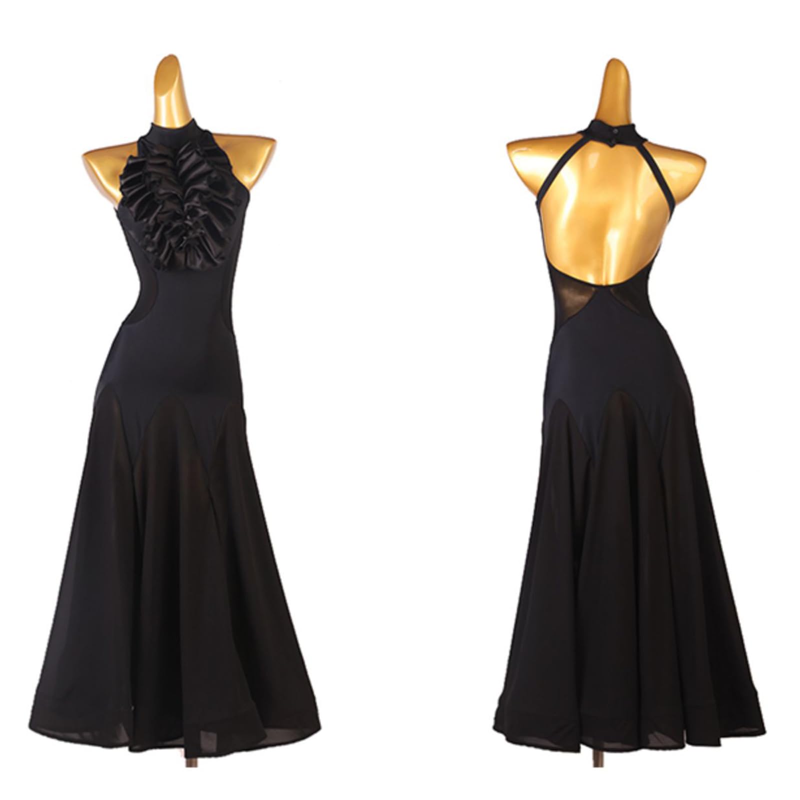Damen Lyrisch Tanzkleid Ballettkleid Ärmellos Pailletten Trikot Mit Wickelrock Modern Contemporary Tanzkostüme Bühnenanzug