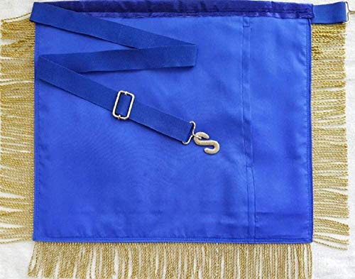 Tablier maçonnique Maître brodé main en satin confortable taille unique - 2