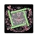 Mahjong Mat for Table Floral Mystical Butterfly Snakes All Seeing Eye Pink Black 31.5
