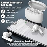 Bluetooth 5.3 Headphones Wireless Ear Buds for Samsung Galaxy S24 S23 Ultra - Image 4