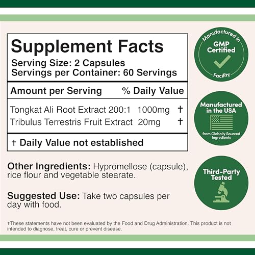 image for Double Wood Supplements Essential Amino Acids (225 Capsules), Tongkat 