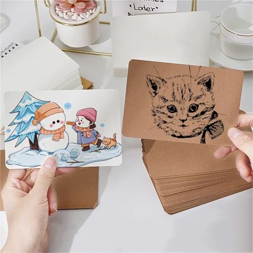 Cartes vierges en papier kraft x240 pour invitation et graffiti écoresponsable - 5