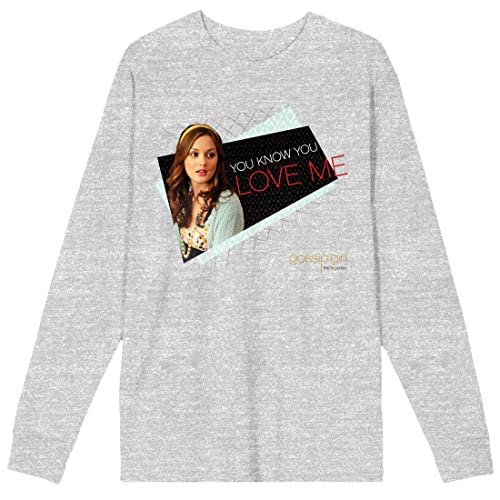 Bioworld Gossip Girl Blair Waldorf Men's Athletic Heather Long Sleeve Sweatshirt