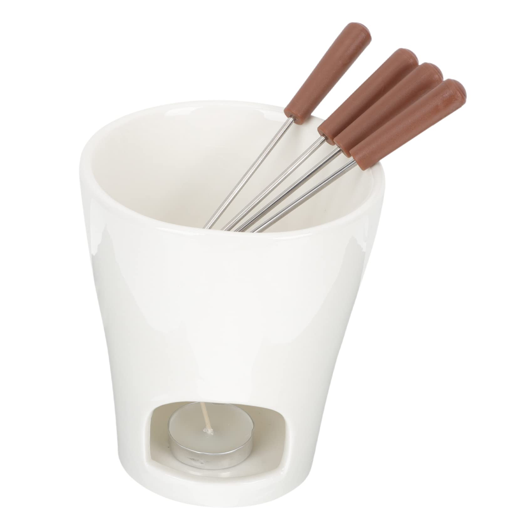 BRIGHTFUFU 1set Ceramic Melting Pot for Butter and Cheese Fondue Versatile Wax Warmer Kitchen Accessory for Candy and Dessert