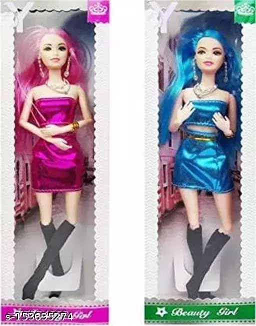 Cri8Hub Beautiful Cute Classy Fashion Doll with Movable Hands and Legs for Babies Girls & Kids (Pack of 2) Multicolor (B0CKZK7513) Amazon Price History, Amazon Price Tracker