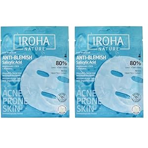 Iroha Nature – Mascarilla Anti-Imperfecciones | Ácido Salicílico, Niacinamida, Cica y Probióticos | Sachet 20 ml | Para Piel Mixta a Grasa | Previene y reduce los granos (Paquete de 2)