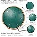 Steel Tongue Drum - 14 Inch 15 Note Tongue Drum - Hand Pan Drum with Music Book, Handpan Mallets and Carry Bag, C Major, Green