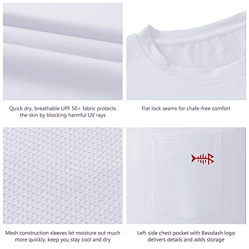 Image of BASSDASH Men's UPF 50+ Performance Long Sleeve T-Shirt UV Sun Protection Fishing Hiking Sports Shirts
