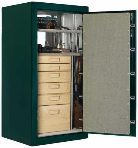 1.5 Hr Fire Resistant Dial Lock Gun Safe Finish: Green, Size: 59.25" H x 30" W x 26" D