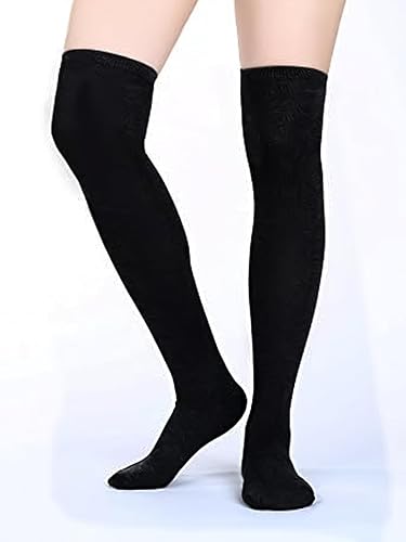 Miniatura 7 de SATINIOR Calcetines altos de Halloween para mujer, medias altas hasta el muslo para fiesta de cosplay