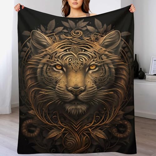 Colcha de franela de tigre 150x200 cm para cama y sofá 2