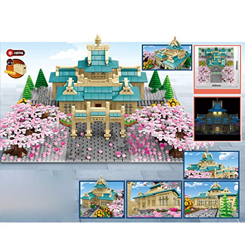 Seciie 2529+ Teile Wuhan Universität Sakura Baum Landschaft Set mit Bauplatten MOC Custom Bauset kompatibel mit Lego… – Bild 3