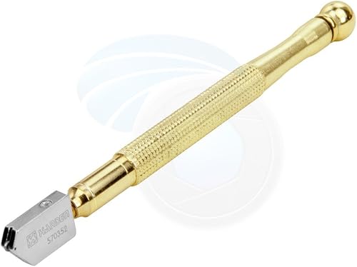 HARDEN 2-12mm Non-slip Metal Handle Steel Blade Oil Filled YG8 Glass Cutter