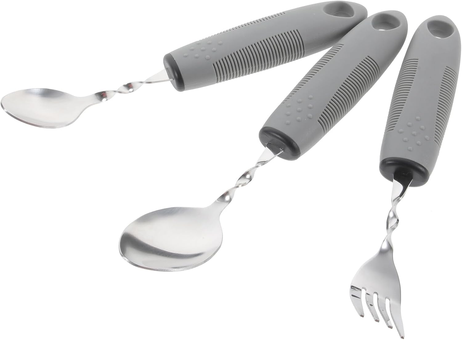 Adaptive Utensils Set for Elderly and Disabled, Stainless Steel