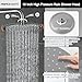 RBROHANT Outdoor Shower, Wall Mount Outdoor Shower Kit, Outside Shower Faucet with Height Adjustable Rain Shower Head and Handheld, Exposed Shower System for Pool, Wall Mounted, Brushed Nickel, JK0290