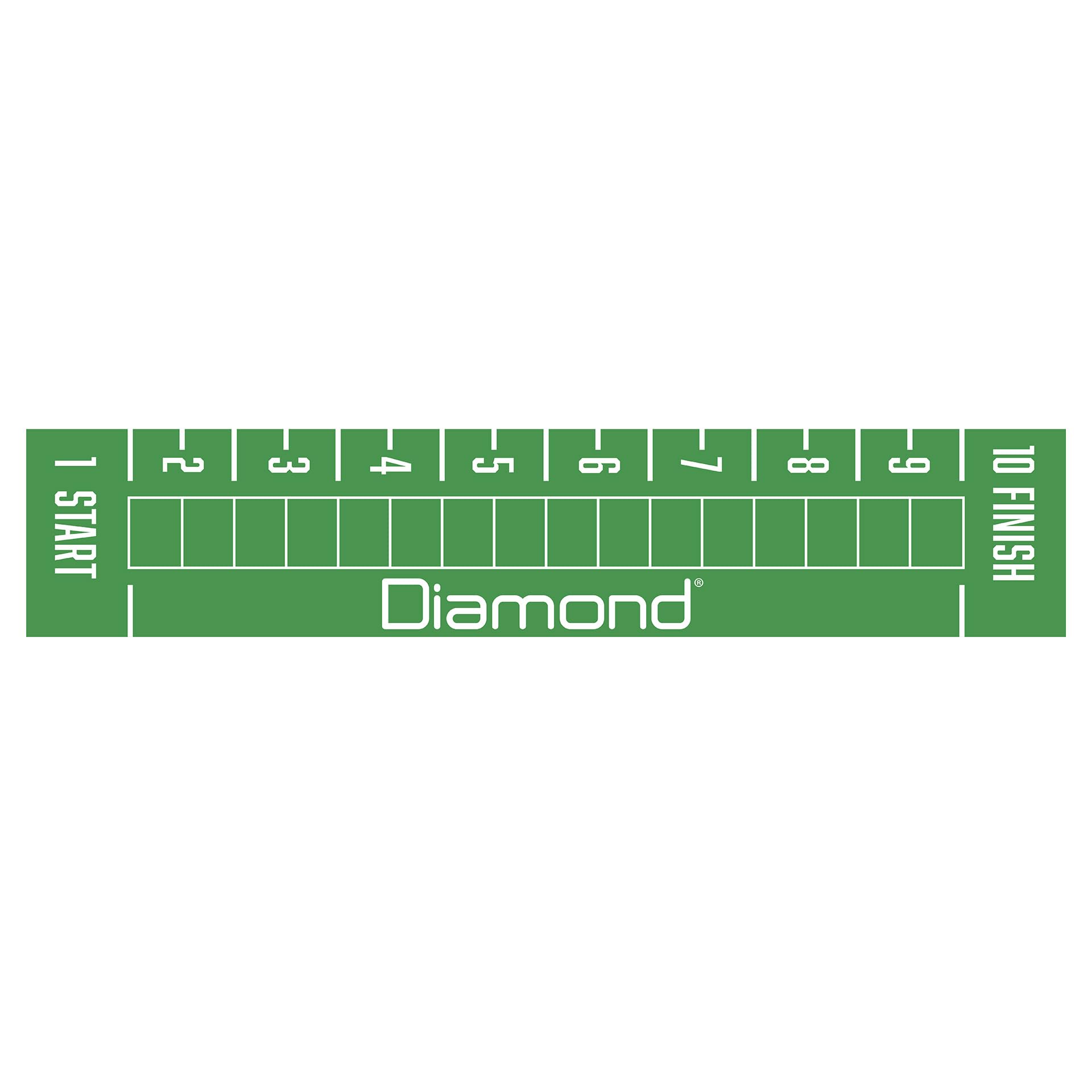 Diamond [Pavimentazione in Erba Sintetica in Rotolo con START 2x10m Spessore 2,5cm]Tappeto Prato Sintetico Numerato 1-10 per Sprint Agility Allenamento Funzionale Pro Gym Palestra Indoor Outdoor HYROX