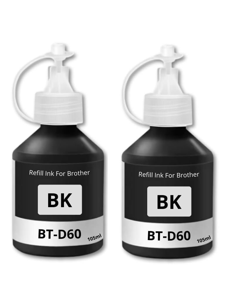 Image of ASV BT-D60BK & 6000 Refill Ink Bottle Compatible for Printers T220, T420, T520, T820, T920, T510, T910, T710, T4000W, T4500W, T300W, T800W, T700, T810 (Black - 2 pcs) (100ml Each)